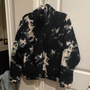 Betsey Johnson Black and Cream Teddy Jacket